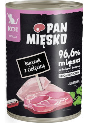 PAN MIĘSKO MOKRA KARMA DLA KOCIĄT kurczak z cielęciną