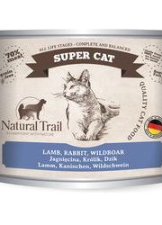 NATURAL TRAIL SUPER CAT MOKRA KARMA DLA KOTA z jagnięciną, królikiem i dzikiem