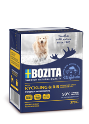BOZITA MOKRA KARMA DLA PSA z kurczakiem i ryżem w galaretce dostępne do wyczerpania zapasów BOZITA MOKRA KARMA DLA PSA z kurczakiem i ryżem w galaretce dostępne do wyczerpania zapasów
