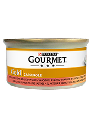 GOURMET GOLD CASSEROLE MOKRA KARMA DLA KOTA z kaczką i indykiem w sosie