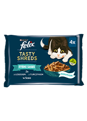 FELIX TASTY SHREDS KARMA DLA KOTA rybne smaki