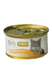 BRIT CARE CAT KARMA DLA KOTA - z tuńczyka z marchewką i groszkiem dostępne do wyczerpania zapasów