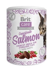 BRIT CARE CAT SNACK SUPERFRUITS PRZYSMAK DLA KOTA - z łososiem