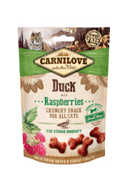 CARNILOVE CRUNCHY PRZYSMAK DLA KOTA - kaczka z malinami