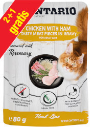 ONTARIO HERB LINE KARMA DLA KOTA z kurczakiem, szynką, ryżem i rozmarynem