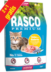 RASCO PREMIUM CAT KITTEN KARMA DLA KOCIĄT - z kurczakiem i borówkami