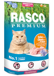 RASCO PREMIUM CAT SENSITIVE KARMA DLA KOTA - z indykiem cykorią i probiotykami