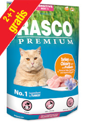 RASCO PREMIUM CAT SENSITIVE KARMA DLA KOTA - z indykiem cykorią i probiotykami