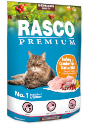 RASCO PREMIUM CAT SENIOR KARMA DLA KOTA - z indykiem żurawiną i nasturcją