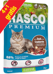 RASCO PREMIUM STERILISED KARMA DLA KOTA - kaczka i żurawina fileciki w sosie