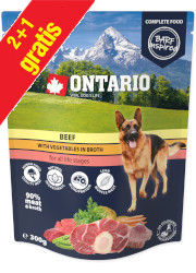 ONTARIO WOŁOWINA Z WARZYWAMI W BULIONIE KARMA DLA PSA