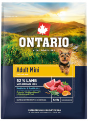 ONTARIO ADULT MINI LAMB AND BROWN RICE KARMA DLA DOROSŁYCH PSÓW RAS MAŁYCH