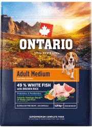 ONTARIO ADULT MEDIUM FISH AND BROWN RICE KARMA DLA PSÓW RAS ŚREDNICH