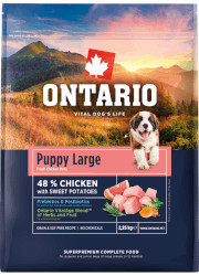 ONTARIO PUPPY AND JUNIOR LARGE CHICKEN and SWEET POTATOES KARMA DLA PSÓW RAS DUŻYCH