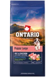 ONTARIO PUPPY AND JUNIOR LARGE CHICKEN and SWEET POTATOES KARMA DLA PSÓW RAS DUŻYCH