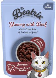 BEATRIX ADULT CAT KARMA DLA KOTA fileciki z wołowiną w sosie BEATRIX ADULT CAT KARMA DLA KOTA fileciki z wołowiną w sosie