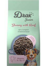 DRAX JUNIOR DOG SUCHA KARMA DLA SZCZENIAKA z wołowiną i warzywami