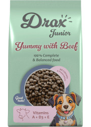 DRAX JUNIOR DOG SUCHA KARMA DLA SZCZENIAKA z wołowiną i warzywami