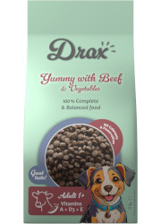 DRAX ADULT DOG SUCHA KARMA DLA PSA z wołowiną i warzywami