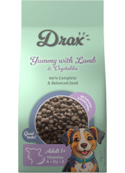 DRAX ADULT DOG SUCHA KARMA DLA PSA z jagnięciną i warzywami