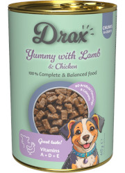 DRAX ADULT DOG MOKRA KARMA DLA PSA z jagnięciną i kurczakiem DRAX ADULT DOG MOKRA KARMA DLA PSA z jagnięciną i kurczakiem