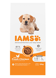IAMS FOR VITALITY PUPPY LARGE KARMA DLA SZCZENIĄT