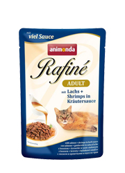 ANIMONDA RAFINE KARMA DLA KOTA - Z ŁOSOSIEM I KREWETKAMI W SOSIE ANIMONDA RAFINE KARMA DLA KOTA - Z ŁOSOSIEM I KREWETKAMI W SOSIE