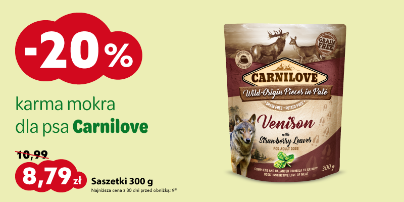marzec 2025 carnilove mokra dla psa 20%