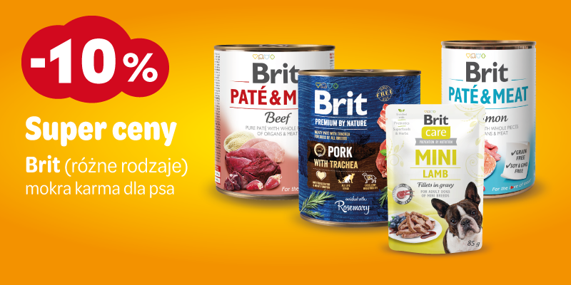 lipiec 2025 10% mokry Brit dla psa