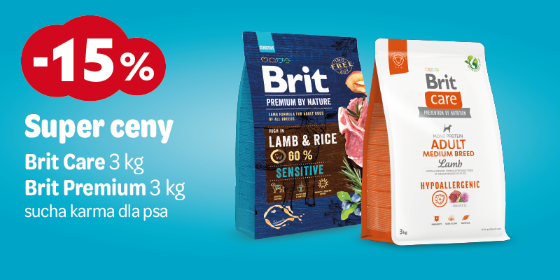 lipiec 2025 15% 3kg sucha brit dla psa