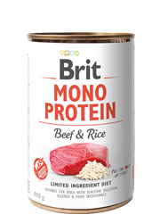 BRIT MONO PROTEIN MOKRA KARMA DLA PSA - wołowina z brązowym ryżem