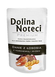 DOLINA NOTECI PREMIUM DANIE Z ŁOSOSIA Z MARCHEWKĄ I RYŻEM saszetka dla małego psa