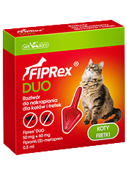 FIPREX DUO KROPLE SPOT ON DLA KOTÓW I FRETEK