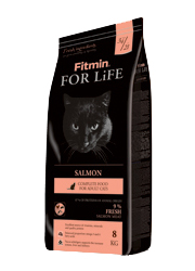 FITMIN CAT FOR LIFE ADULT SALMON KARMA DLA KOTÓW FITMIN CAT FOR LIFE ADULT SALMON KARMA DLA KOTÓW
