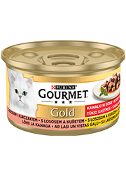 GOURMET GOLD MOKRA KARMA DLA KOTA z łososiem i kurczakiem