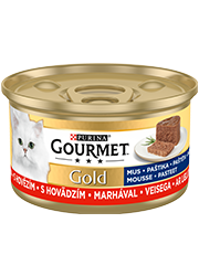 GOURMET GOLD MOKRA KARMA DLA KOTA mus z wołowiną