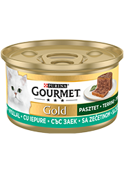 GOURMET GOLD PASZTET Z KRÓLIKIEM MOKRA KARMA DLA KOTA