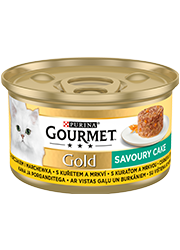 GOURMET GOLD SAVOUR CAKE KARMA DLA KOTA z kurczakiem i marchewką