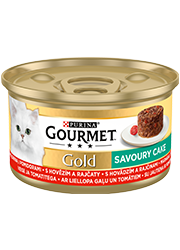 GOURMET GOLD SAVOUR CAKE KARMA DLA KOTA z wołowiną i pomidorami