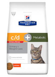 HILLS PRESCRIPTION DIET FELINE C/D URINARY STRESS + METABOLIC SUCHA KARMA DLA KOTA