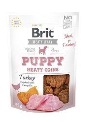 BRIT JERKY SNACK TURKEY MEATY COINS PUPPY PRZYSMAKI DLA SZCZENIĄT