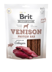 BRIT JERKY SNACK VENISON PROTEIN BAR PRZYSMAKI DLA PSA