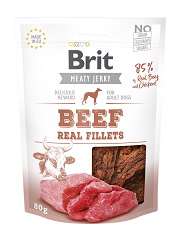 BRIT JERKY SNACK BEEF REAL FILLETS PRZYSMAKI DLA PSA