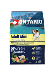 ONTARIO ADULT MINI 7 FISH AND RICE KARMA HYPOALERGICZNA DLA PSÓW RAS MAŁYCH