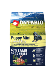 ONTARIO PUPPY MINI LAMB AND RICE KARMA HYPOALERGICZNA DLA SZCZENIĄT RAS MAŁYCH