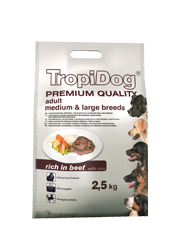 TROPIDOG PREMIUM ADULT MEDIUM & LARGE WOŁOWINA I RYŻ TROPIDOG PREMIUM ADULT MEDIUM & LARGE WOŁOWINA I RYŻ