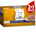 GOURMET GOLD MUS Z WOŁOWINĄ MOKRA KARMA DLA KOTA - ZESTAW 2&nbsp;+&nbsp;1&nbsp;gratis