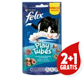 FELIX PLAY TUBES PRZYSMAKI DLA KOTA o smaku pieczonej ryby i krewetek 2&nbsp;+&nbsp;1&nbsp;gratis