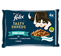 FELIX TASTY SHREDS KARMA DLA KOTA rybne smaki 4x80 g