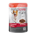 NUTRILOVE PREMIUM MOKRA KARMA DLA PSA - z wołowiną w sosie